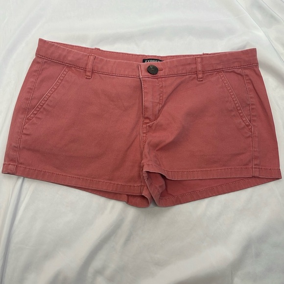 Express Pants - 175 Express Jean Shortie Low Rise Shorts Pink Salmon Size 4